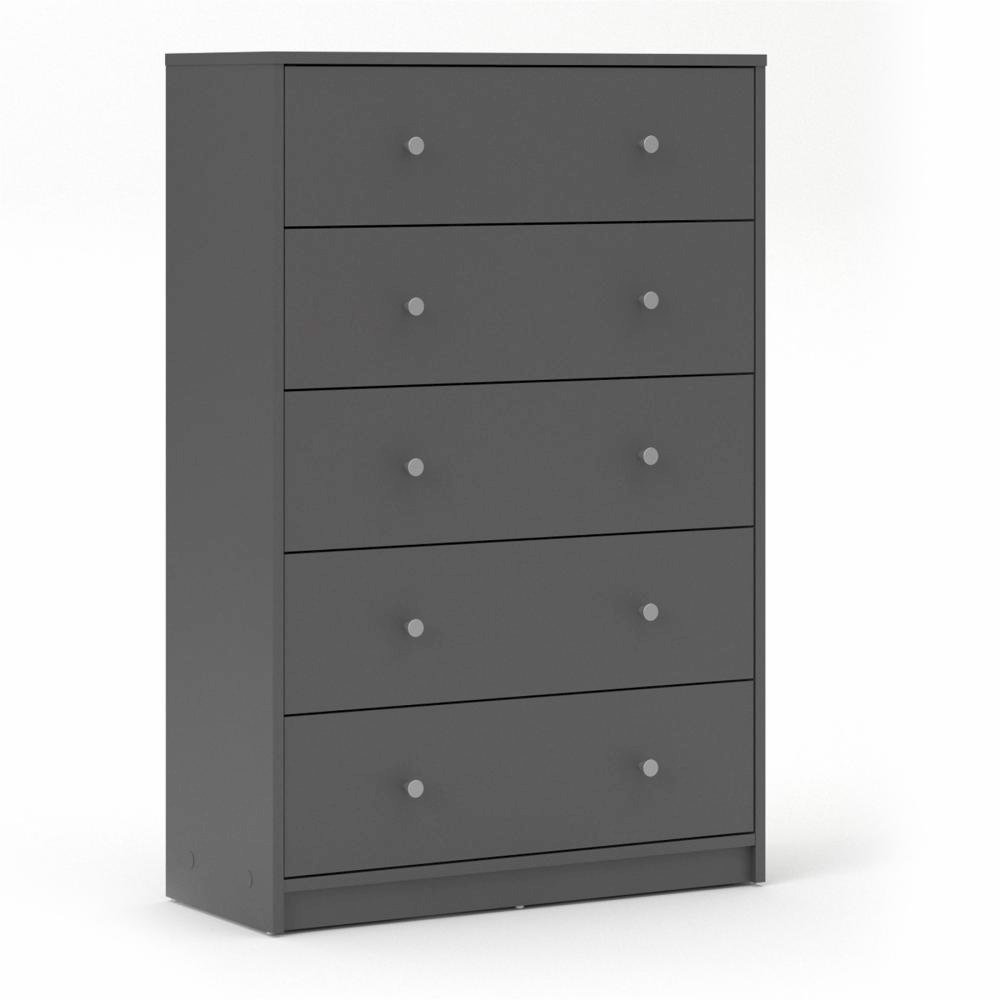 Portland 5 Drawer Chest, Grey. Picture 6