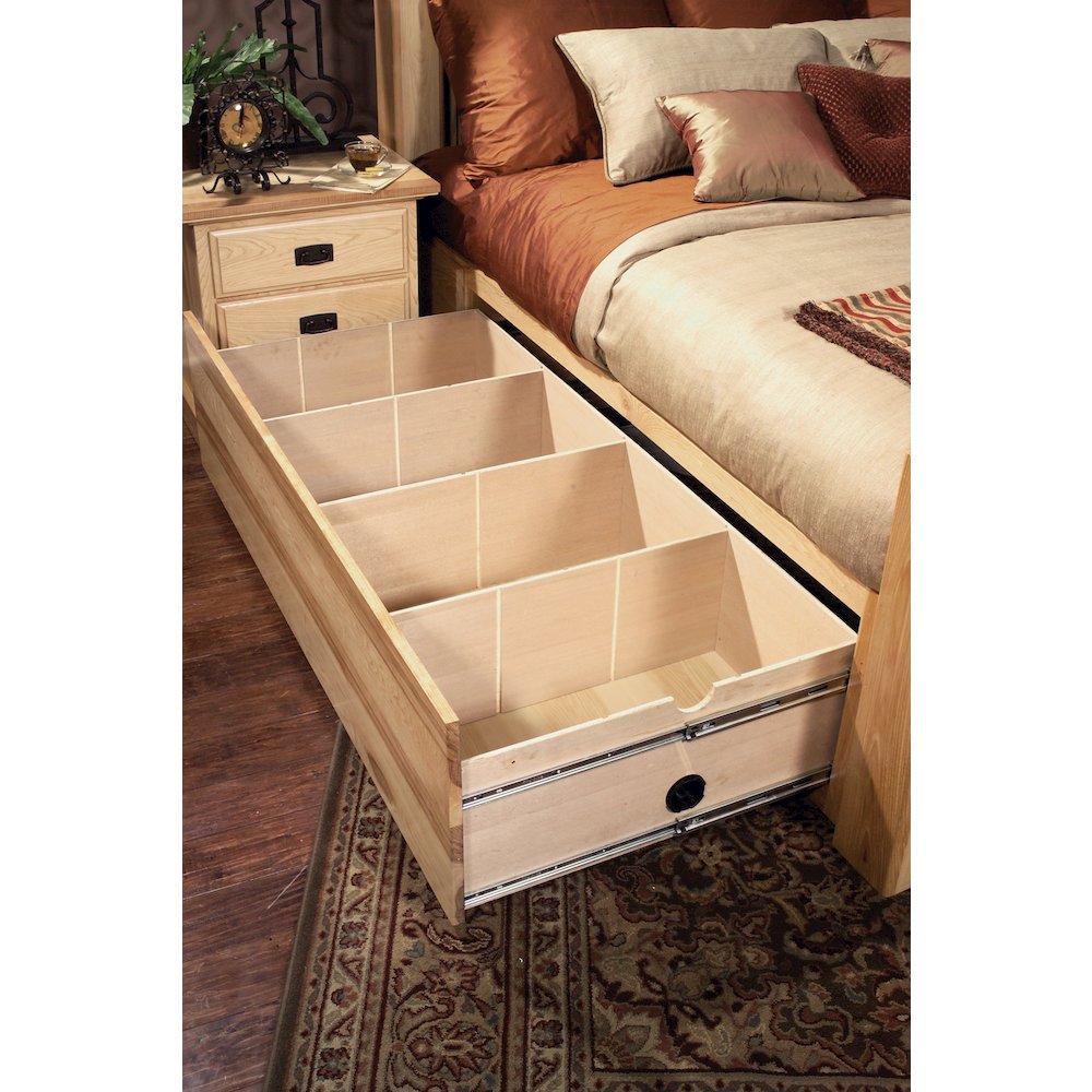 Natural American Hickory Queen Storage Bed, Belen Kox. Picture 2