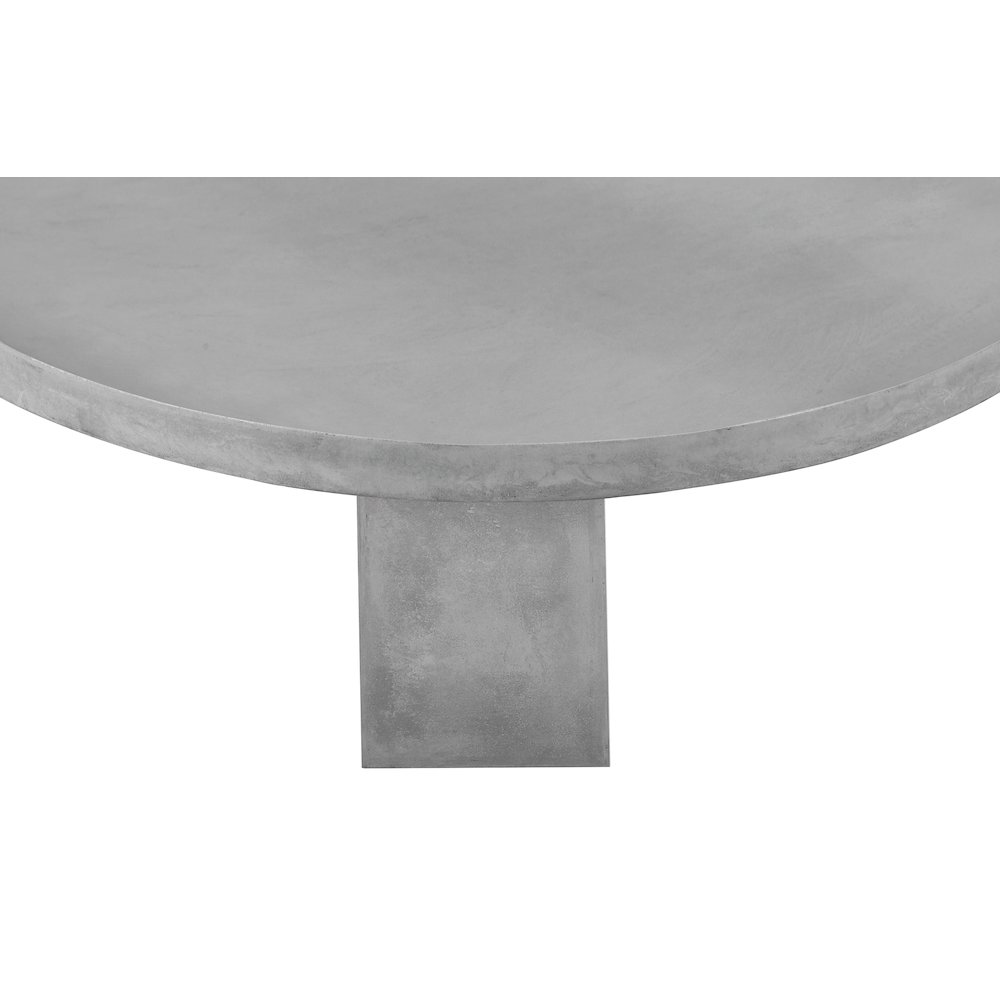 Ella Round Coffee Table Small In Ivory Concrete. Picture 3