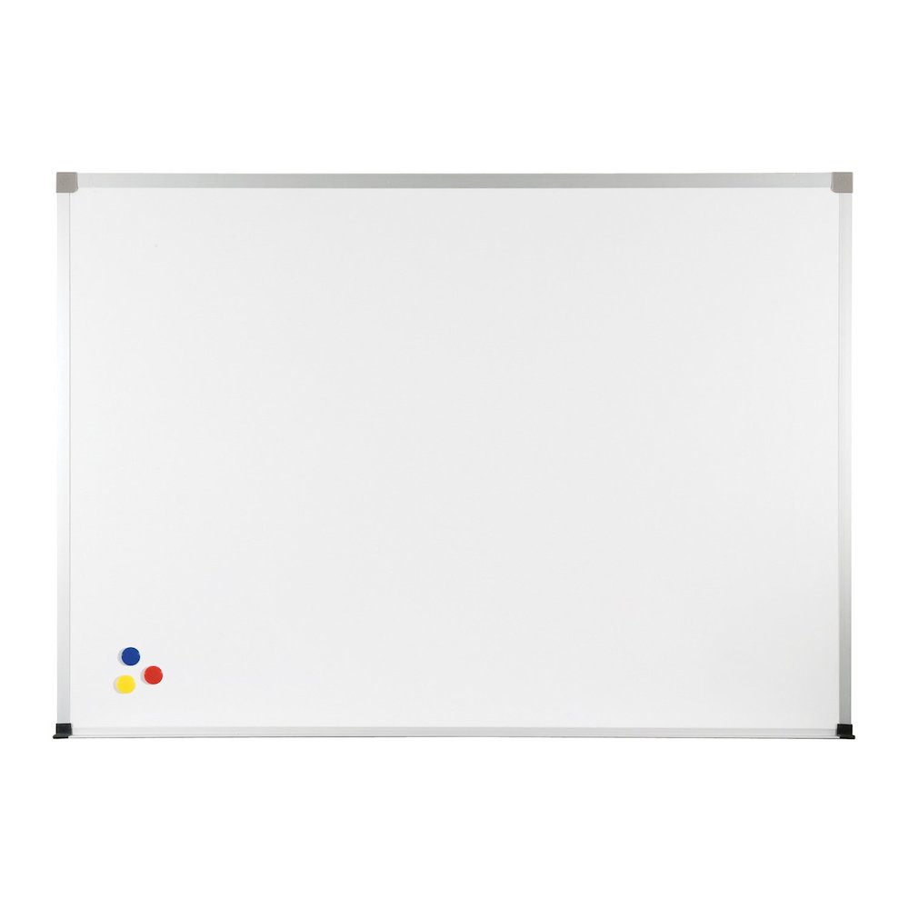Markerboard - 48" (4 ft) W x 33.8" (2.8 ft) H - White Porcelain Steel Surface. Picture 1
