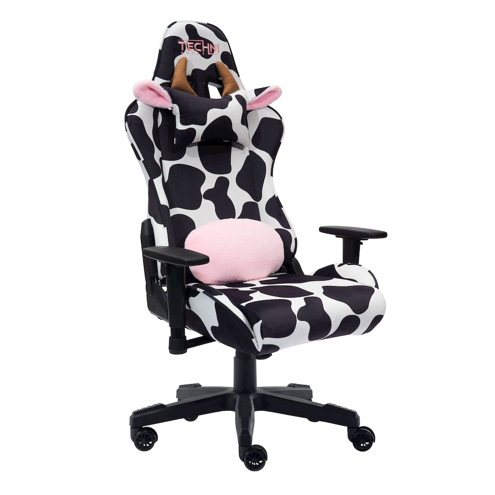 TS85 COW Print LUXX Series Gaming Chair. Picture 1