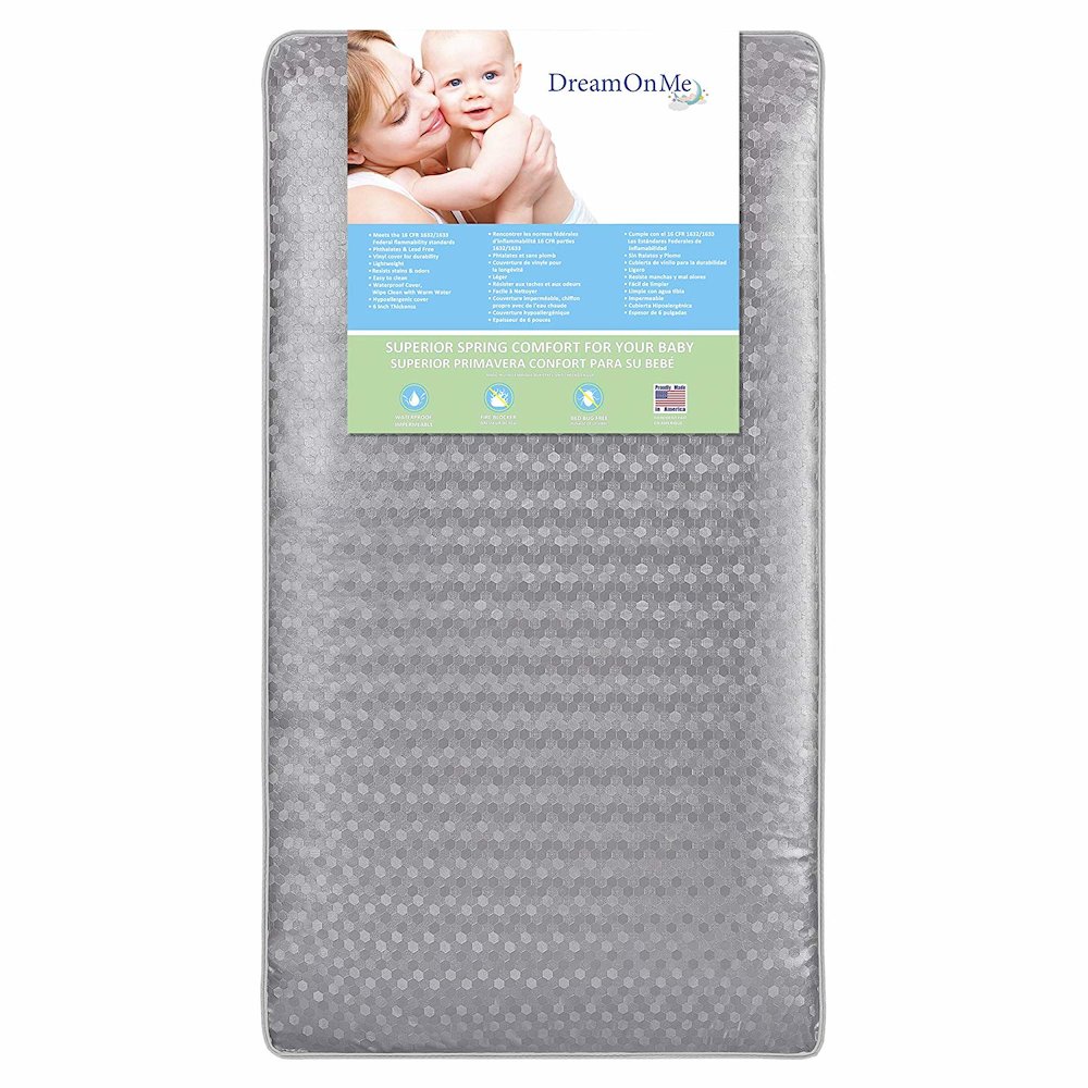 Dream On Me Superior Slumber 6” 112 Coil Spring Crib and Toddler Bed Mattress. Picture 2