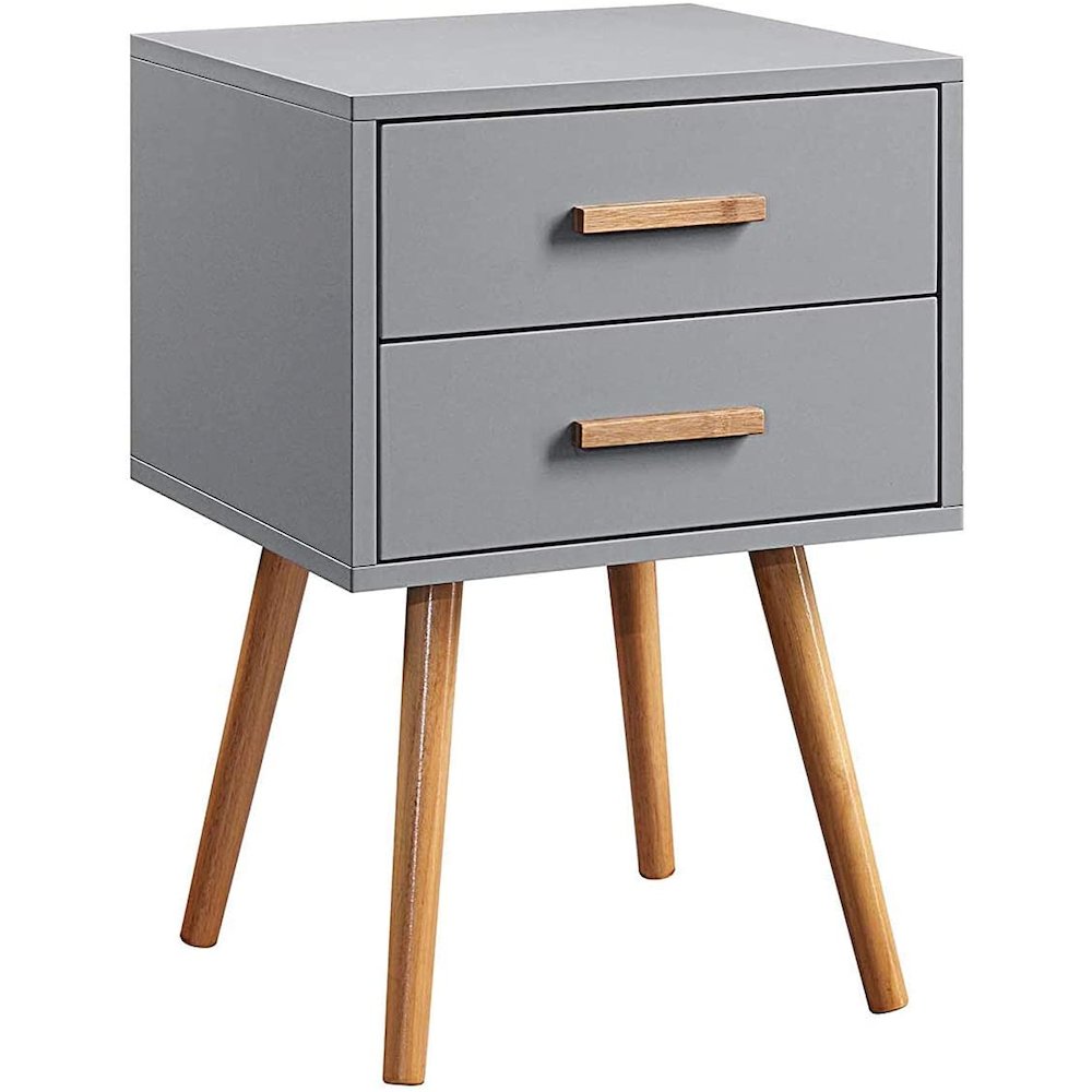 Oslo 2 Drawer End Table Gray. Picture 1