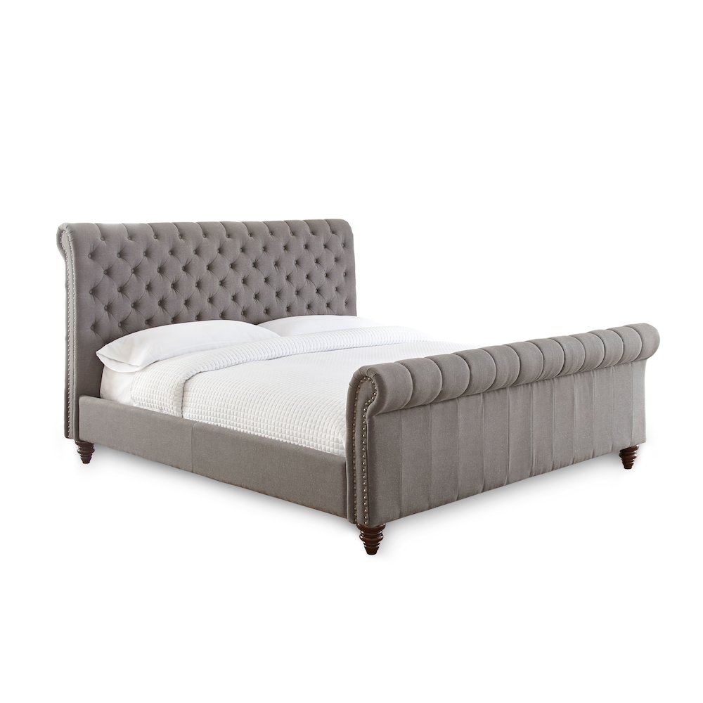 Swanson Queen Bed Gray. Picture 1