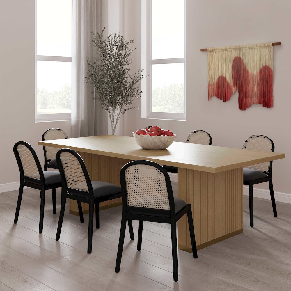 Chelsea Ash Wood Rectangular Dining Table. Picture 6