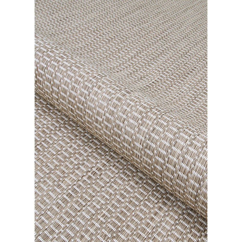 Saddlestitch Area Rug, Champagne/Taupe ,Round, 7'6" x 7'6". Picture 2