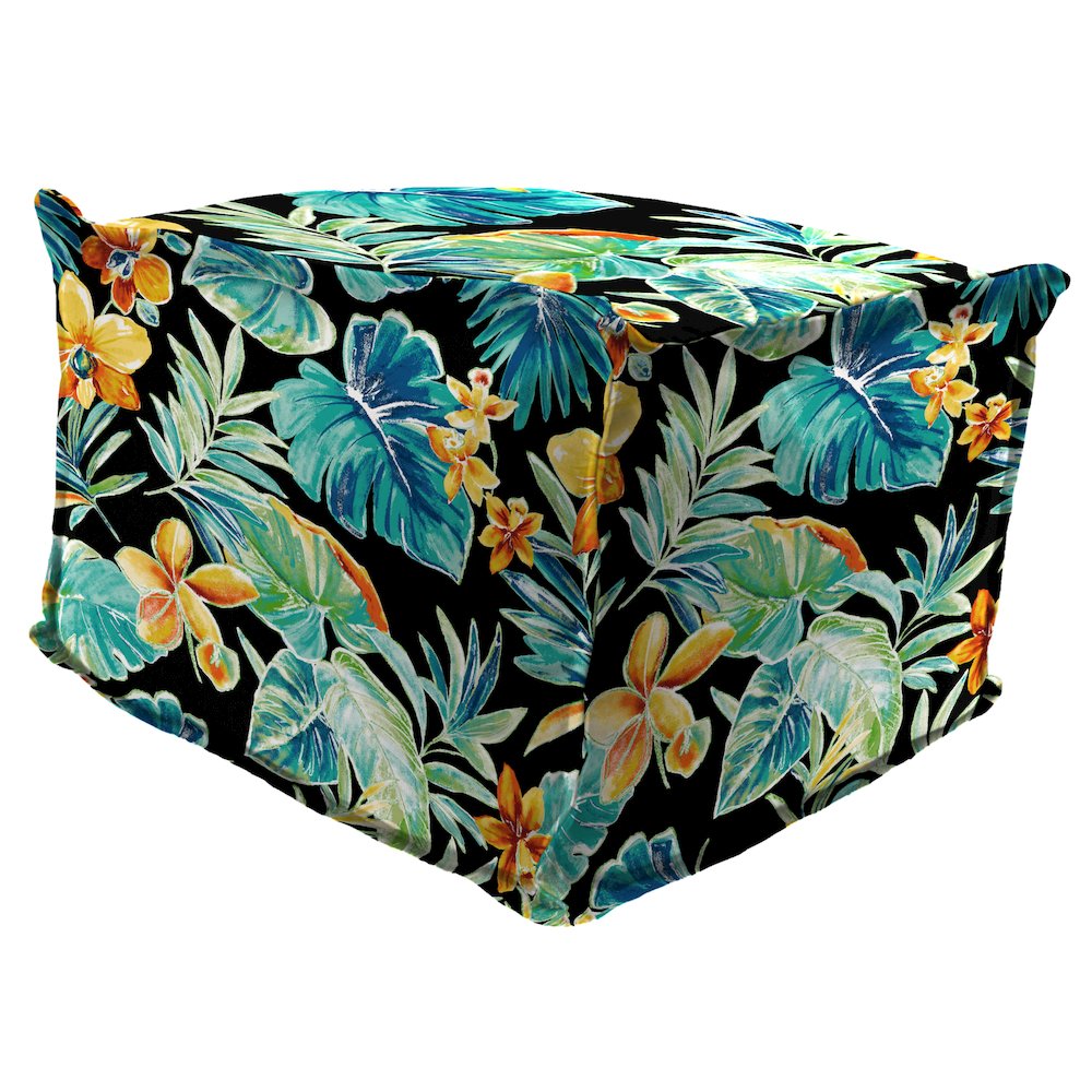 Outdoor Pouf Ottoman with Flange, Multi color. Picture 1
