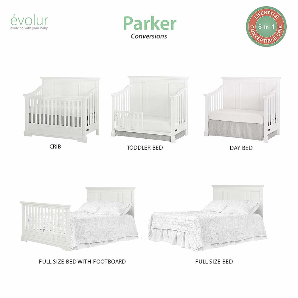 Parker  5 in 1 Convertible Crib. Picture 3