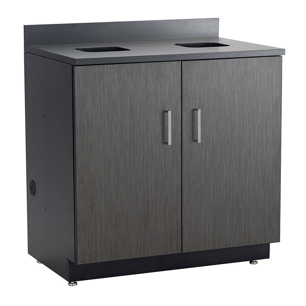 Hospitality Base Cabinet, Waste Receptacle Black/Asian Night. Picture 1