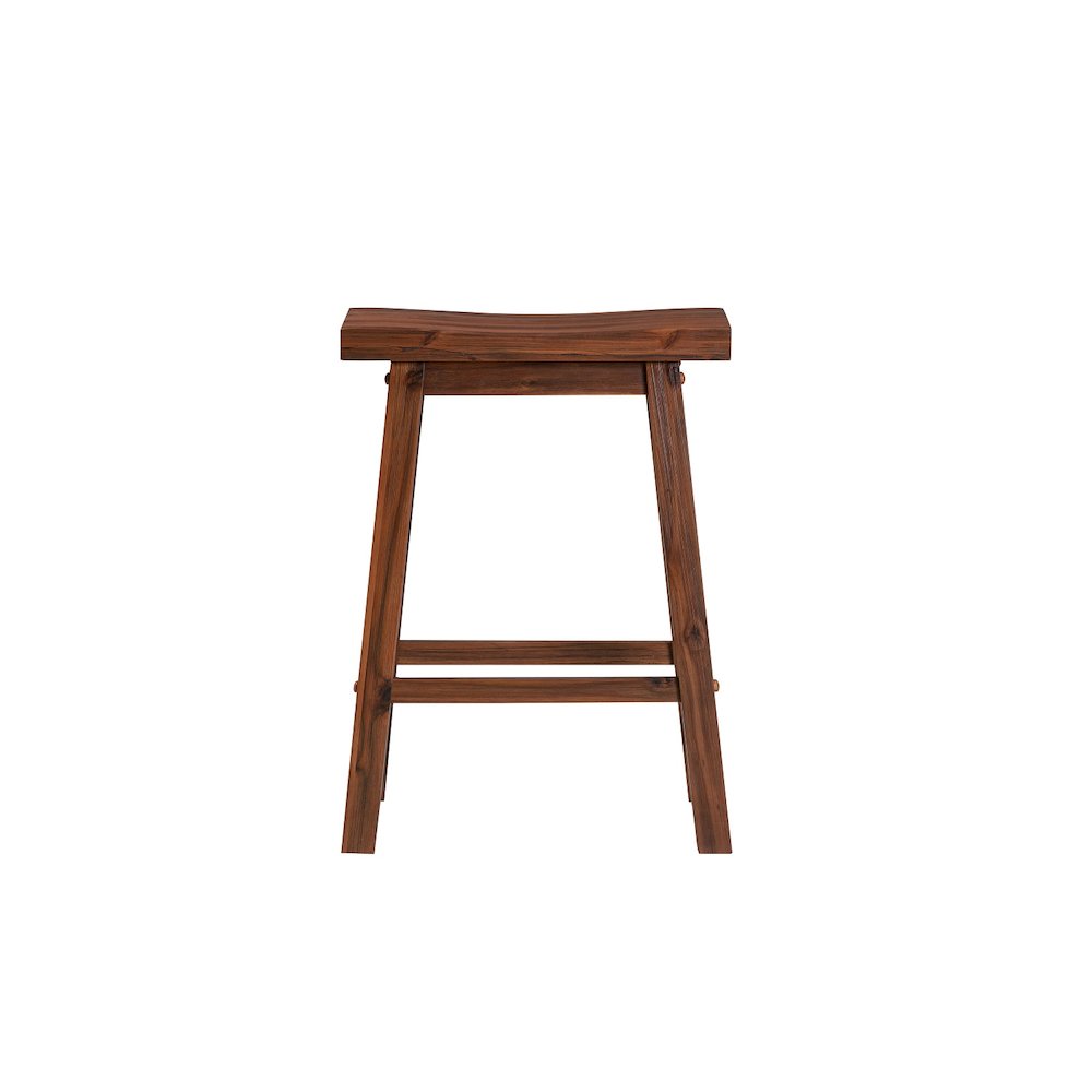 Sonoma Backless Saddle Counter Stools - Chestnut Wire-Brush - Set of 2. Picture 4