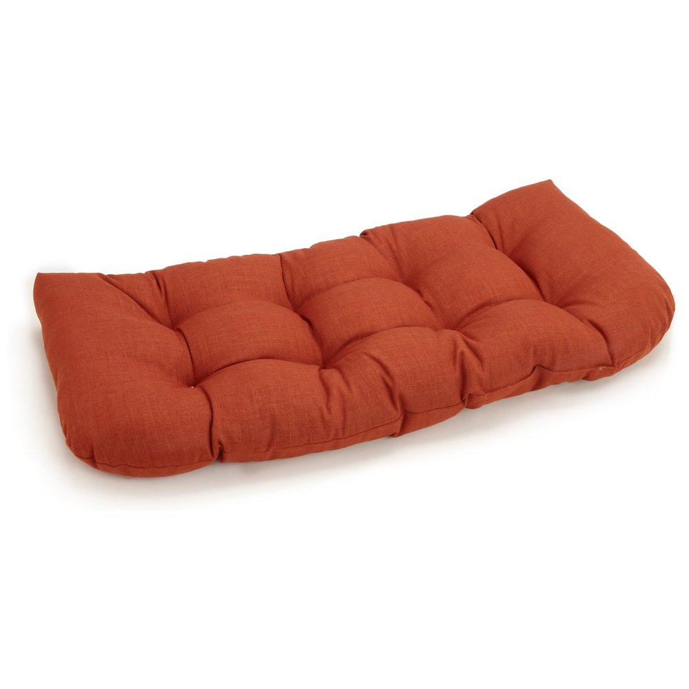 42-inch by 19-inch U-Shaped Solid Spun Polyester Tufted Settee/Bench Cushion. The main picture.