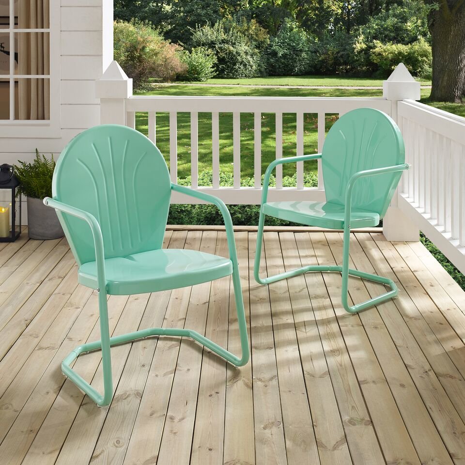 Griffith Outdoor Metal Armchair Aqua Gloss. Picture 12