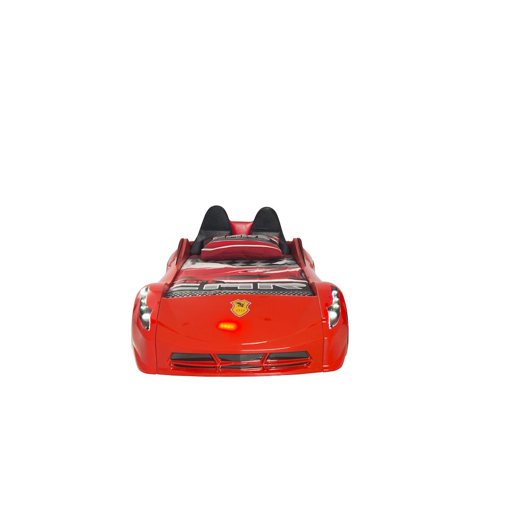 TITI Red Twin Car Bed, Remote Control, LED Lights, Premium Rear Seat. Picture 6