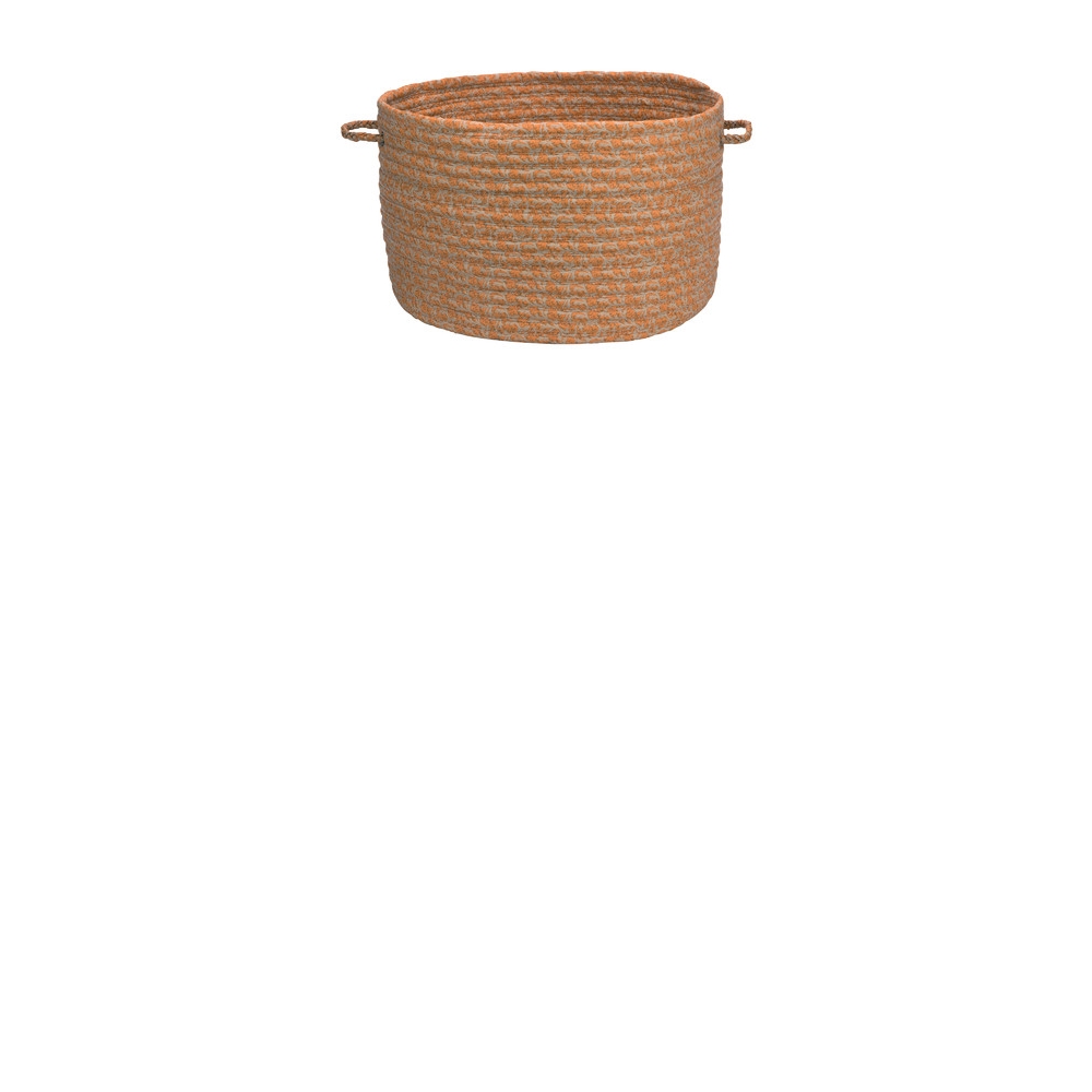 Solid Fabric Basket - Rust 14"x10". Picture 1