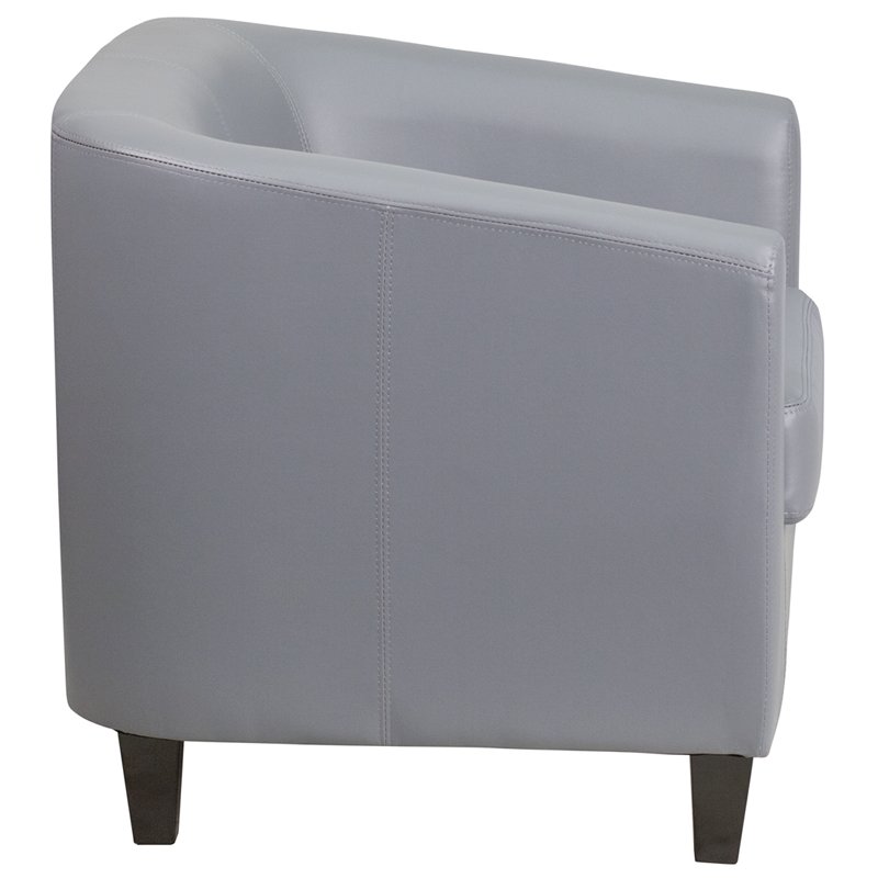 Gray LeatherSoft Lounge Chair. Picture 4