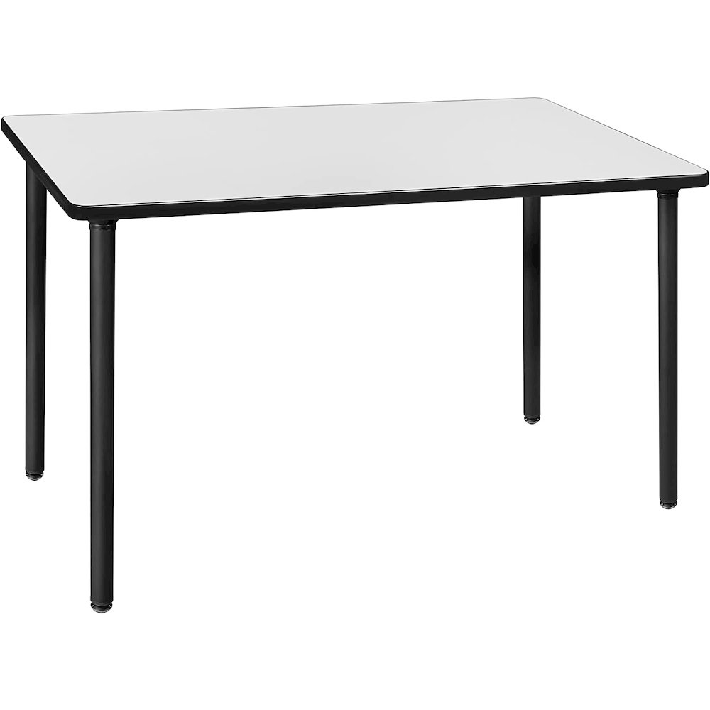 48" x 24" Kee Folding Training Table- White/ Black. Picture 1