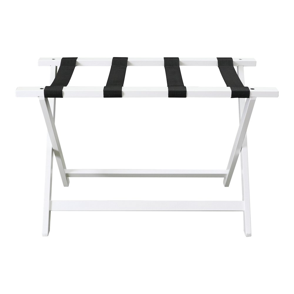 Heavy Duty 30" Extra Wide Luggage Rack - White. Picture 1