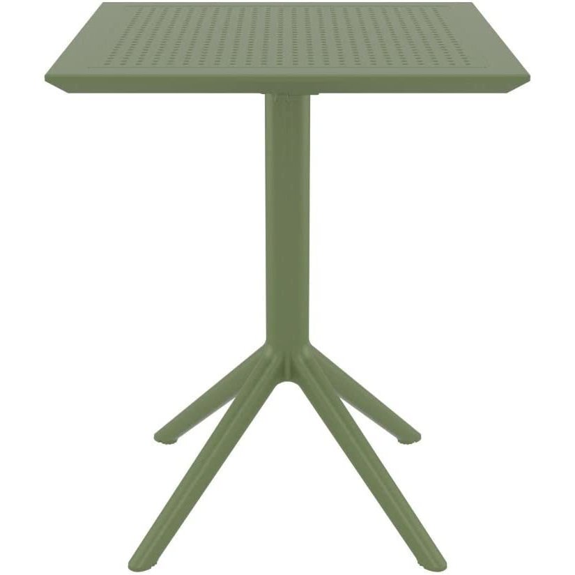 Sky Square Folding Table 24 inch Olive Green. Picture 1