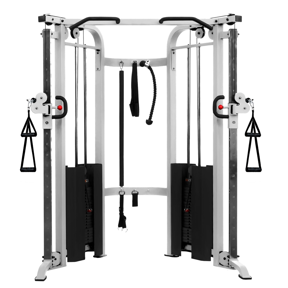 Functional Trainer Cable Machine with Dual 200 lb Weight Stacks XM-7626 ...