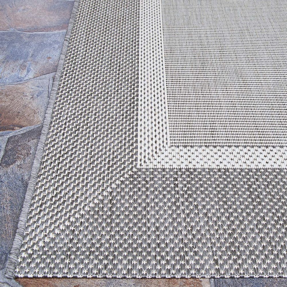 Stria Texture Area Rug, Champagne/Grey ,Rectangle, 5'10" x 9'2". Picture 4