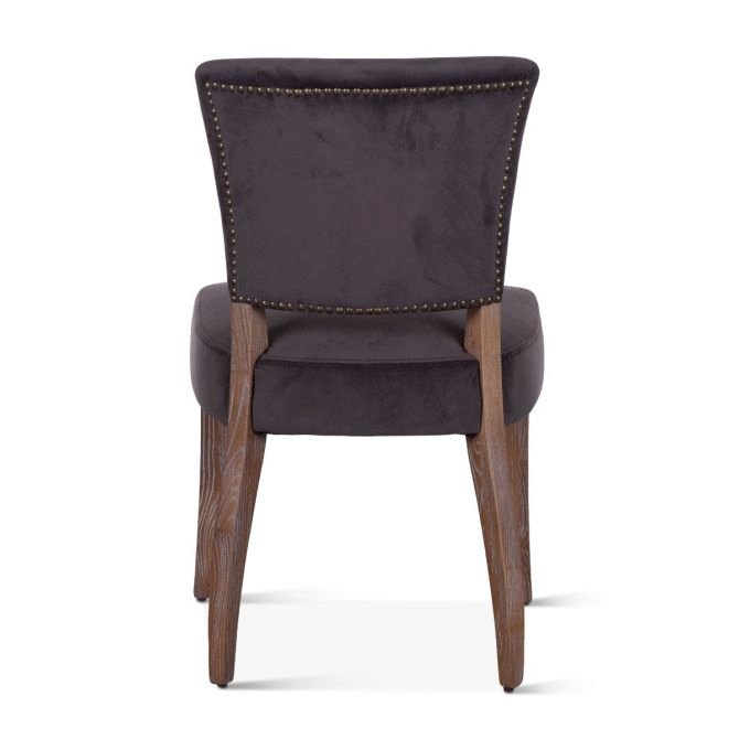 Portia Asphalt Velvet Side Chairs S/2. Picture 6