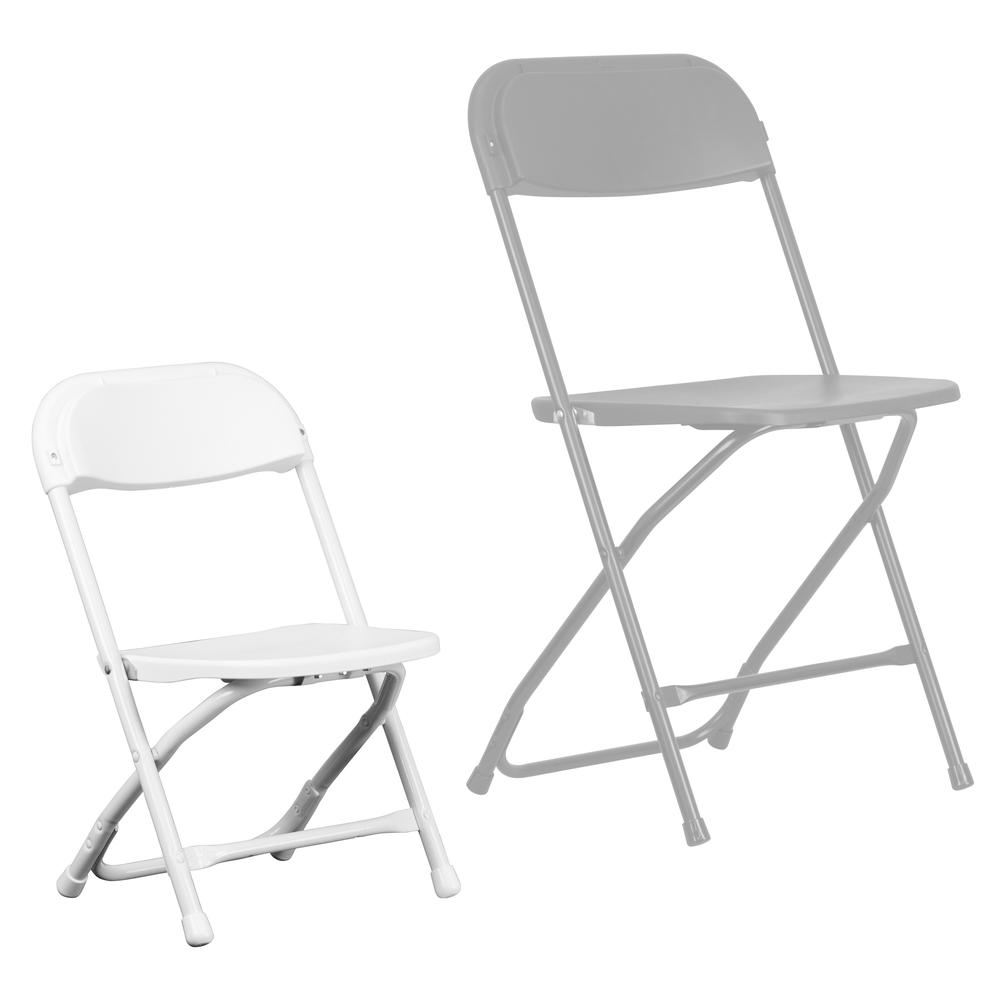 Kids White Plastic Folding Chair. Picture 5