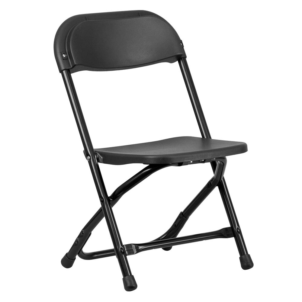 Kids Black Plastic Folding Chair. The main picture.