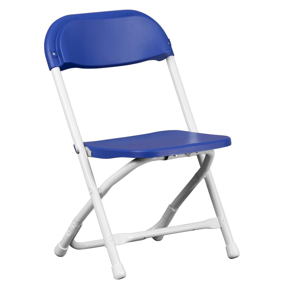 Kids Blue Plastic Folding Chair. Picture 1