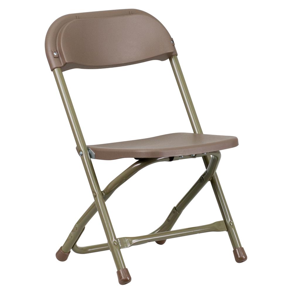 Kids Brown Plastic Folding Chair. Picture 1