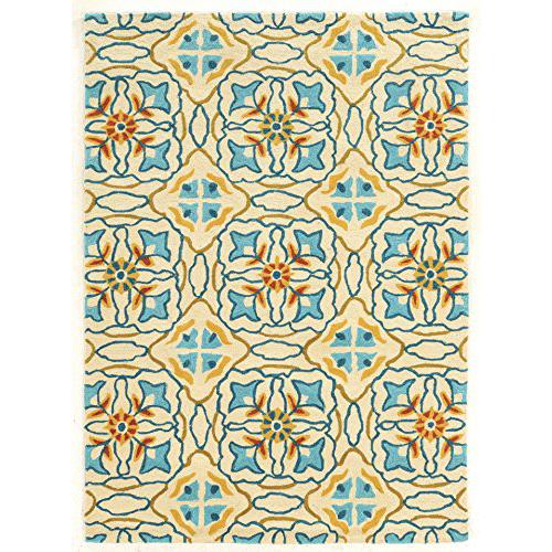 TRIO Blues Gold 5' X 7' Rug. Picture 1