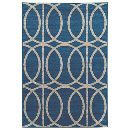 Claremont Links Blue/Grey 5'x7 Rug. Picture 1
