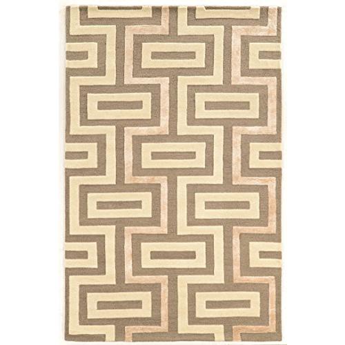 Aspire Wool Maze Ivory & Grey 8x11, Rug. Picture 1