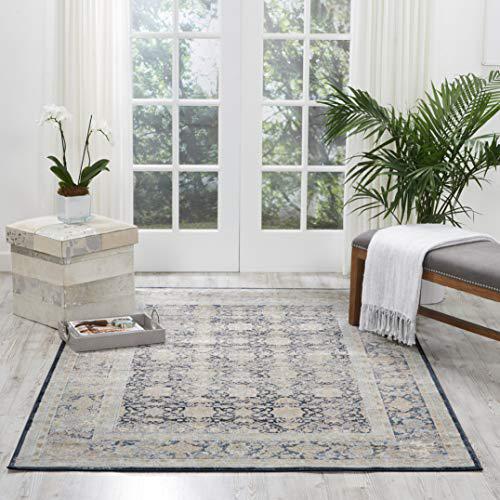 Kathy Ireland Malta Navy Area Rug by Nourison. Picture 1