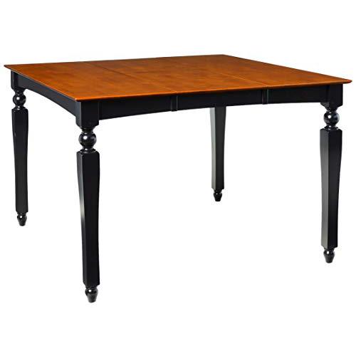 Chelsea  Gathering  54"  square  counter  height  dining  table  with  18"  butterfly  leaf  in  Black  Finish. Picture 1