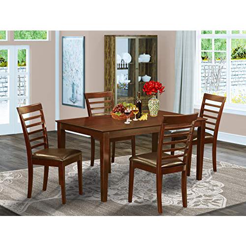 5  PC  Dining  room  set-Kitchen  Table  and  2  Chairs  and  2  Benches. Picture 1