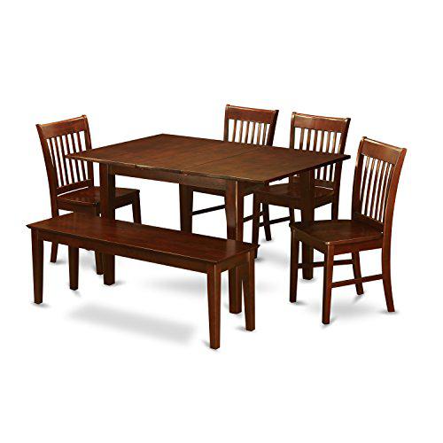 6  Pc  Dining  small  Table  set  -  Table  with  4  Dining  Chairs  and  Dining  Bench. Picture 1