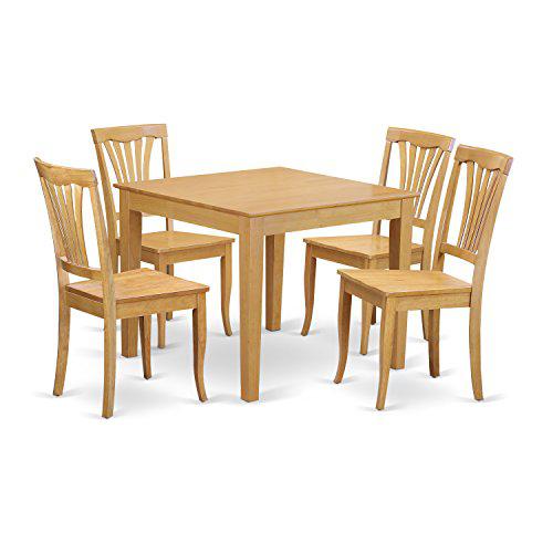 5  Pc  small  Kitchen  Table  and  Chairs  set  -square  Dinette  Table  and  4  Kitchen  Chairs. Picture 1