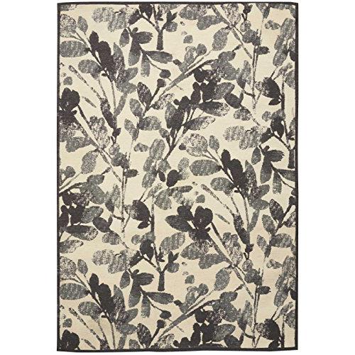 Waverly Vintage Lux "Leaf Storm" Graphite Area Rug by Nourison. Picture 1