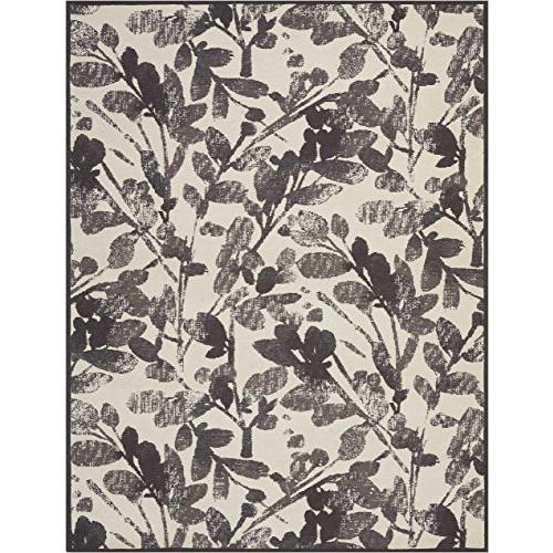 Waverly Vintage Lux "Leaf Storm" Graphite Area Rug by Nourison. The main picture.