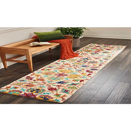 Vibrant Area Rug, Ivory, 2'3" x 10'. Picture 1