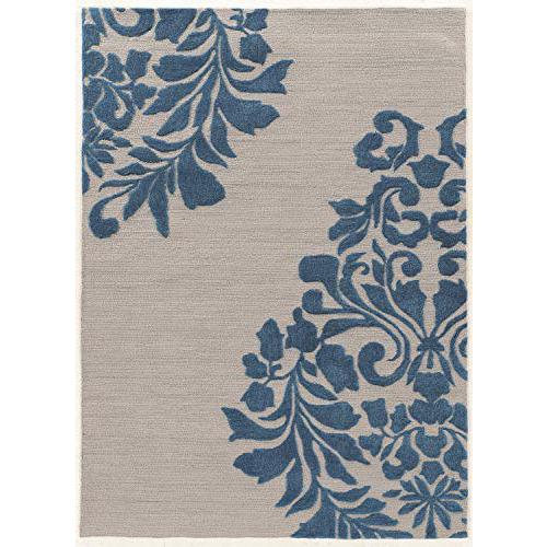 TRIO Gray Blue Medalion 8ftx10ft Rug. Picture 1