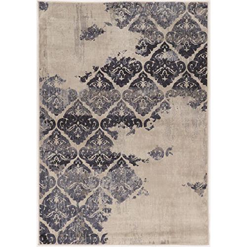 Jewell Collection Vintage Maze Blue 5x7'6 Rug. Picture 1