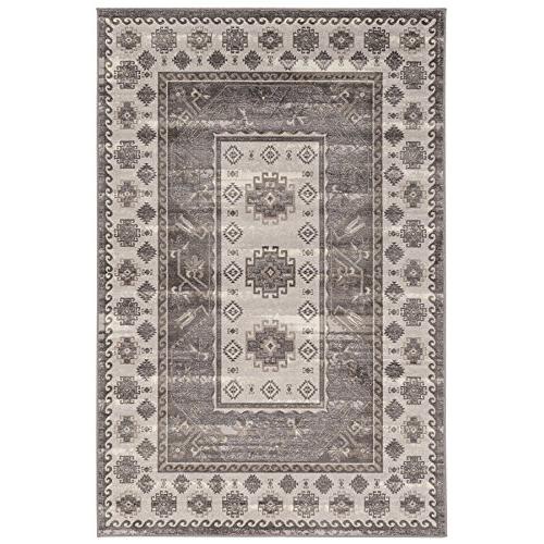 Vintage Buharra Grey & Charcoal 5x7.6, Rug. Picture 1