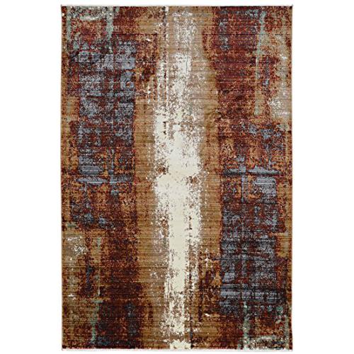 Illusions Canyon Beige & Burgundy 5x8, Rug. Picture 1
