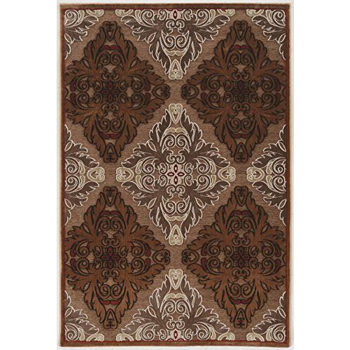Hi Lo Medallions Bown 8x10 Rug. Picture 1