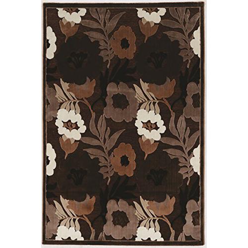 Hi Lo Floral Browns 8x10 Rug. Picture 1