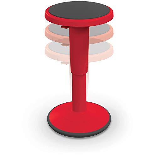 Hierarchy Height Adjustable Grow Stool- Tall Stool (Red). Picture 1