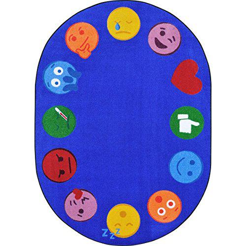 Joy Carpet Emoji Edge Multi 13'2" Round. Picture 1