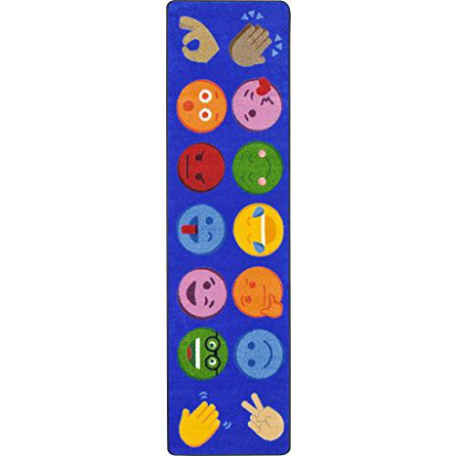 Joy Carpet Emoji Expressions Multi 2'1" x 7'8". Picture 1