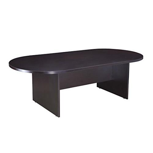 Boss 71W X 35D Race Track Conference Table, Mocha. Picture 1